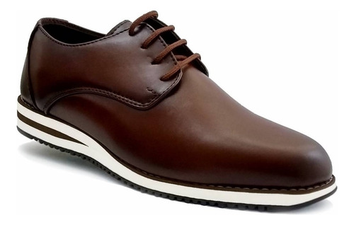 Sapato Masculino Casual Social Sapatenis Sola Branca Oxford