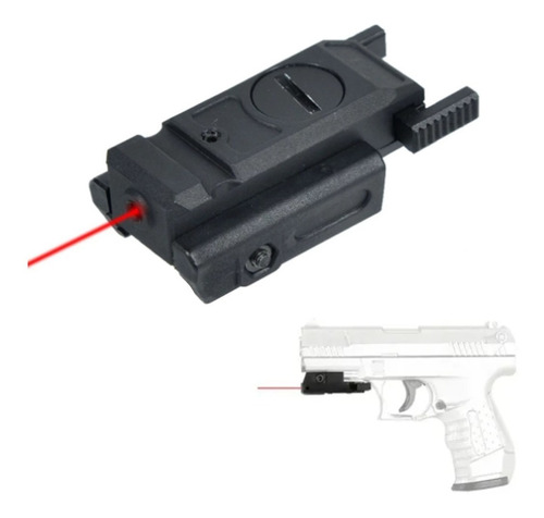 Mira Laser Compacta Tatica Pistola Rifle Airsoft Trilho 20mm