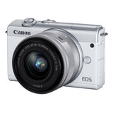 Câmera Fotográfica Canon Eos M200 E Lente 15-45mm Branca