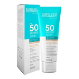 Protetor Solar Facial Fps50 Sunless Com Base 60g Toque Seco 