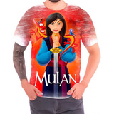 Camiseta Princesa Mulan Infantil Kids Estoque Disponível 05