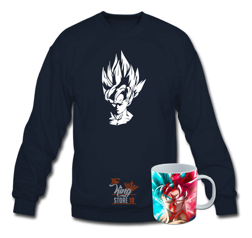 Poleron Polo + Taza, Goku Super Sayajin, Dragon Ball, Anime / The King Store