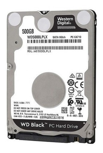 Disco Rigido 500gb Notebook 7mm Western Black Slim 7200rpm