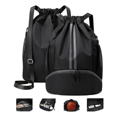 Mochila Bolsa Deportiva De Impermeable Y Gran Capacidad Y Separación De Húmedo Y Seco De Con Cordon Para Escolar Baloncesto Fútbol Viaje Sin Género | Meses sin interés