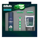 Rastrillo Gillette Mach3 Sensitive Kit Tres Pasos  