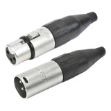 2 Plugs Conectores Xlr Canon Macho E Fêmea Santo Angelo Sa2x