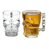 Set 2 Tarros Cerveceros Calavera Vaso Vidrio 460ml