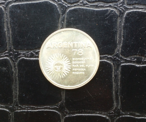 Moneda Argentina 1000 Pesos 1977 Copa Mundial Fifa Plata