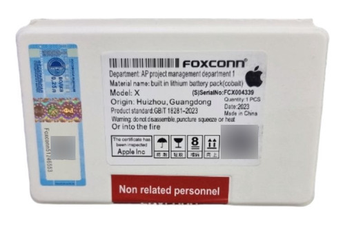 Bateria Para iPhone X Original Lacrada Foxcon 