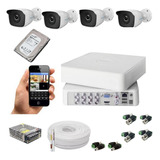 Kit Completo Full Hd Hikvision Hilook 4 Câmeras 