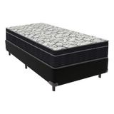 Cama Box Solteiro Preto E Colchão Ortobom Extra Firme D45