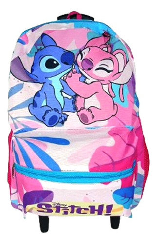 Kit Mochila Rodinhas Stitch & Angel Meninas Lançamento 2024