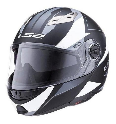 Casco Ls2 Ff 370 Stripe Matt Black White La Cuadra Motos 