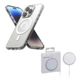 Combo Funda Magnetica+cargador 20w Para iPhone 15 Pro Max
