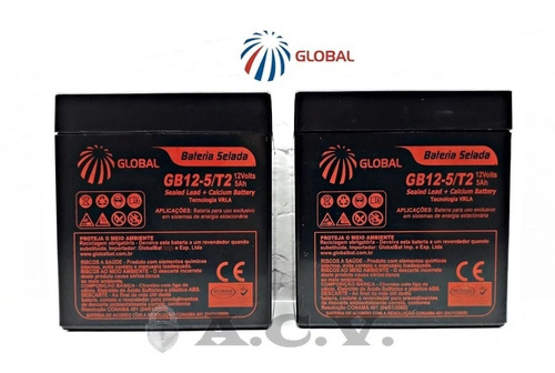 Kit 2battery Global Nobreak Sms Net Winner 1300va