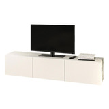 Rack De Tv Mueble Flotante Laqueado Con Puertas Aereo Modern