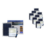 Reflector Led Solar 300w Exterior Control Remoto Ip66 8 Pack