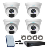 Kit Cctv Uniarch Ip 4mp 2.8mm Microfono Nvr Poe 4ptos 1 Tb