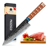 Keenzo Cuchillo De Chef De Damasco De 8 Pulgadas, Juego De C