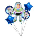 Pack 5 Globos Metalizados Buzz Light Year Woody Toy Story