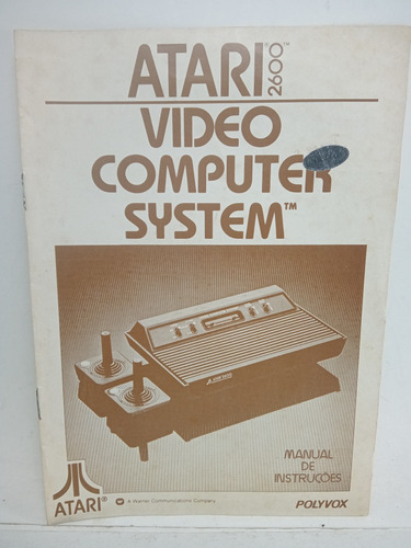 Manual Console Video Game Atari 2600 Original Frete Grátis 