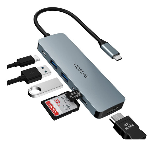 Hub Usb C, Adaptador Usb C Para Macbook Pro / Air iPad Pro,