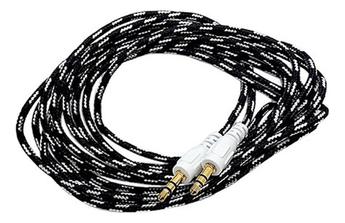 Cable Auxiliar 3 Metros Mini Plug 3,5mm Mallado Aux7 Skyway