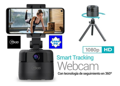 Webcam Seguimiento Automatico 360° Fhd Con Tripode