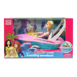 Muñeca Barbie Play Set Con Lancha Verano Juguete Niñas