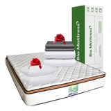 Colchón King Size De Memory Foam Bio Cotton + Accesorios Color Blanco