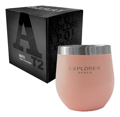 Mate Térmico Clásico Explorer Apolo 193 Ml Acero Inoxidable Rosa