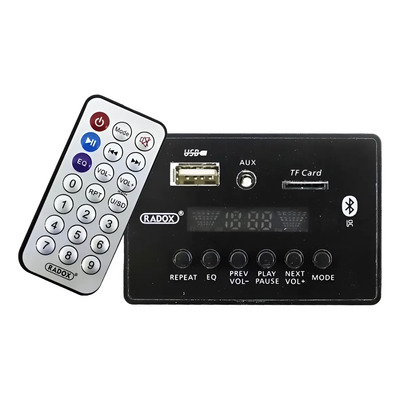 Modulo Mp3 Receptor Audio Bluetooth Usb Aux Fm Radox Color Negro | MercadoLibre