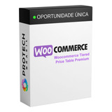 Woocommerce Tiered Price Table Premium + Chave Mundo Inpriv