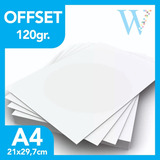 Papel Offset Tamanho A4 Branco 120g - Pacote Com 500 Folhas