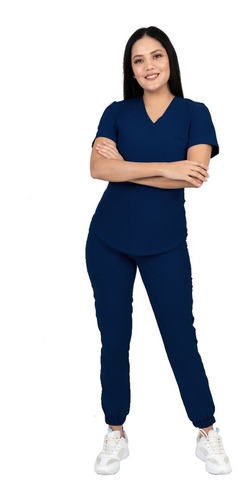 Uniforme Quirurgico Jogger Mujer Antifluidos Azul Marino