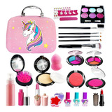 Kit De Maquillaje Para Niñas, Regalo De Cumpleaños Lavable