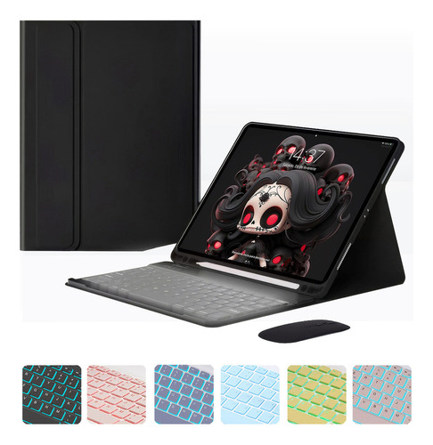 Capa Para iPad Air 4ª Geração +teclado Retroiluminado+mouse