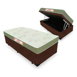 Cama Box Baú Solteiro Com Colchão De Espuma D33 Castor Sleep