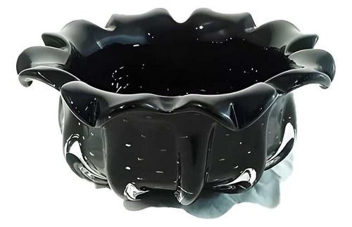 Cachepot Murano Preto São Marcos 15x34x34cm