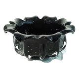 Cachepot Murano Preto São Marcos 15x34x34cm