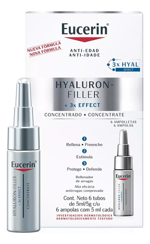 Eucerin Hyaluron-filler Serum Concentrado 6 Tubos Original