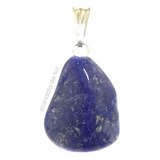 Pingente De Pedra Quartzo Azul Cristal Natural Prateado