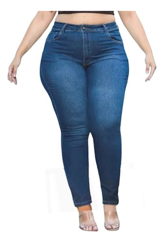 Jeans Mujer Elastizado Las Locas Tal Grande 48 Al 54 Colores