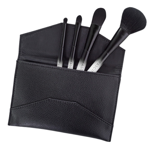 Set De Brochas Clutch Noir 4 Pinceles + Estuche - Fascino