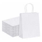 25 Bolsas Regalo Papel Mesas Dulces Blanco Bolsas Ecologicas