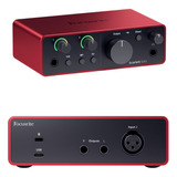 Scarlett Solo 4ta Gen Interfaz De Audio Usb-c Color Rojo