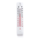 Termometro Ambiental De Pared °c/°f Blanco Interior Exterior