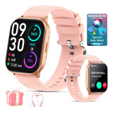 Smartwatch Mujer 2.01'' Reloj Inteligente Con Audífonos Rosa