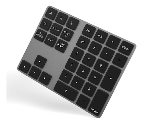 Teclado Numerico Para Pc, Inalambrico | Negro/gris | Foloda