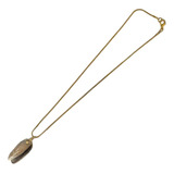 Colar Corrente Com Pingente De Concha Luxo Dourado 3,5cm